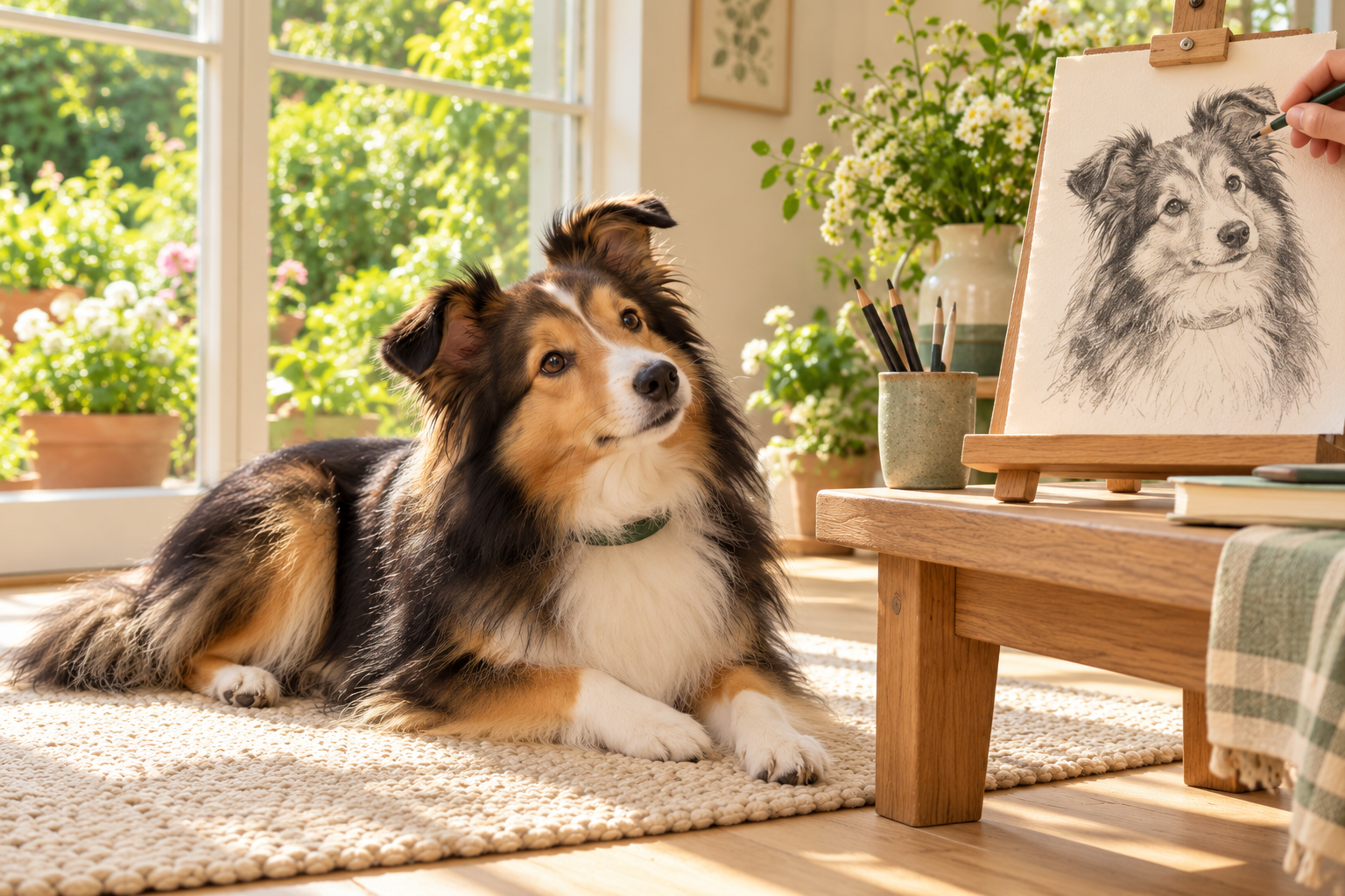 Editorial image for Cora and the very serious portrait